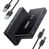 UGREEN 4 Porte Switch USB 3.0 2 Ingressi e 4 Uscite Commutatore con 2 Cavi per la Condivisione di Tastiera, Mouse, Unità Flash, Hard Disk, Stampanti, Scanner ecc