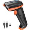 Tera 2D QR Lettore di Codici a Barre Senza Fili USB Cablato 1D 2D Wireless Barcode Scanner Codici a Barre Digitali/Stampati Funziona con Windows Mac Linux, D5100
