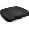 Kensington K55805WW Cuscino per Sedile Ergonomico in Memory Foam, Nero, Sostegno della Schiena, Miglioramento Posturale, Alleviamento della Sciatalgia, Supporto Antiscivolo