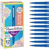 Paper Mate Flair Pennarelli | Punta Media in Feltro (0.7mm) | blu | scatola da 12