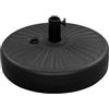WOLTU Base per Ombrellone, Base Ombrellone da Giardino Rotondo 22 L, Riempibile con Acqua o Sabbia, Supporto per Ombrellone in HDPE, Base per Ombrellone per Pali Ø 38-48 mm, Nero