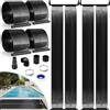 LIFERUN Collettore Solare per Piscina 300x150 cm, Riscaldatore per Piscina, Riscaldamento Solare per Piscine, Riscaldatore Solare, Piscina 4,2㎡ Fino a 24000Litri Contenuto d'Acqua, Riscaldante Solare