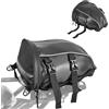 VEVOR Borsa Posteriore per Moto, Espandibile da 10 L con Copertura Antipioggia Impermeabile, Borsa da Viaggio per Bagagli per Sportivi all'Aria Aperta, Zaino con Tracolle, Tasca, Nero