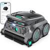 WYBOT OS600 Robot Piscina, Senza Fili, Pulizia Fondo E Pareti, Autonomia 120 Min, Navigazione Intelligente, Parcheggio Automatico, per Piscine Interrate E Fuori Terra, Verde Grigiastro