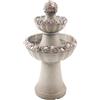 VEVOR Fontana da Esterno, Fontana e Cascata da 480 x 480 x 927 mm, Fontane in Fibra di Vetro e Resina a 2 Livelli con Base in Roccia da Pavimento e Pompa, per Esterni, Interni, Giardino, Casa