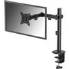 Fellowes Braccio Monitor Singolo Everyday - Supporta schermi 17""-32"", portata 2-9 kg, regolabile in altezza, inclinazione e rotazione, VESA 75/100, a morsetto o foro passante - Nero