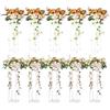 VEVOR Portafiori Cubico Colonna 10 Pz Matrimonio Vaso Fiori Materiale Trasparente Acrilico, Centrotavola per Matrimonio Altezza circa 60 cm, Espositore per Fiori per Eventi Nozze Decorazione di Feste