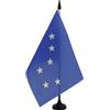 AZ FLAG - Bandiera Da Tavolo Irlanda Starry Plough Blu 21x14 cm - Piccola Bandiera Del Repubblicanesimo Irlandese Da Scrivania 100% Poliestere Con Asta Di 25cm E Base In Plastica Nero