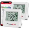 TempPro ThermoPro TempPro TP357 Termometro per Ambienti Interni Bluetooth Igrometro Misuratore di Umidità e Monitor Della Temperatura con APP Intelligente e Registrazione dei Dati, 2 pezzi