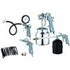 ABAC Kit Accessori per Compressore 8 Pezzi G-810AL, Inclusi Gonfiagomme con Manometro, Pistola di Soffiaggio, Pistola a Spruzzo per Vernice 1L, Pistola di Lavaggio 0.9L, Tubo a Spirale 5 m