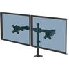 Fellowes 850601 Braccio monitor doppio Reflex Series, regolabile, nero