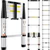 VEVOR Scala Telescopica in Alluminio Estensibile Altezza Max. 3,2m Portatile 8,2kg, Scala Telescopica Allungabile in Alluminio Portatile Salva Spazio Portata Massima 170 kg per Riparazione Domestico
