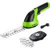 WORKPRO Forbici a Batteria 2 in 1, Cesoia Elettrica a Batteria al Litio 7,2V 2Ah, Larghezza di Taglio 100mm, Lunghezza di Taglio 150mm, Adatto al Giardino (Verde)