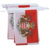 AZ FLAG Ghirlanda 6 Metri 20 Bandiere Monaco Con Stemma 21x15cm, Bandiera Monegasca Con Blasone 15 x 21 cm - Festone Bandierine
