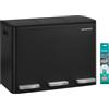 SONGMICS Pattumiera Cucina 3 x 15 L, Cestino per Raccolta Differenziata 3 Scomparti, 15 Sacchetti, Secchi Rimovibili, Coperchio, Maniglie, Chiusura Morbida, Acciaio, Nero Inchiostro LTB145BZ02