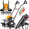 MASKO® Motozappa elettrica 1500W | larghezza di lavoro 45 cm - profondità di lavoro 20 cm | zappatrice per terreno | fresatrice agricola - coltivatore - fresa da giardino | zappatrice elettrica