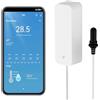 Zecamin Termometro igrometro Smart con sonda, misuratore di temperatura e umidità per acquario WiFi con monitoraggio remoto tramite app, sensore di temperatura per frigorifero interno, compatibile Alexa. 1PCS