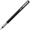 PARKER Vector Penna Stilografica con Finiture Cromate, Punta Media, Inchiostro Blu, Confezione in Blister, Nero