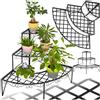 tectake® Fioriera Portavasi Rotonda, Scala a 3 Gradini, Supporto per Piante, Struttura in Ferro, Decorativa da Esterno, Arredamento Balcone, 60x60x60 cm, Portata 30 kg
