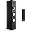VEVOR Altoparlante da Pavimento, Altoparlante a Torre a 2 Vie con Doppi Woofer da ca. 165 mm, Picco da 200 W, Involucro in MDF, Risposta in Frequenza da 70 Hz a 20 kHz, per Audio Domestico, 1 Pezzo