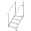 VEVOR Scaletta per Pontile Altezza Regolabile 75-96 cm, Scaletta per Pontone Barca 4 Gradini Lega di Alluminio Portata Circa 226 kg con Corrimano Scaletta Antiscivolo Scala per Imbarco Barca Piscina