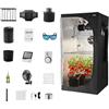 VEVOR Kit Completo per Tenda da Coltivazione da Interno 100x100x200 cm, Tenda Coltivazione Illuminazione LED a Spettro Completo, Sistema di Ventilazione, Mylar Riflettente 600D per Piante Verdure