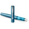 Parker Penna stilografica Vector XL | Laccatura teal metallizzato su ottone | Pennino medio con ricarica di inchiostro blu | Confezione regalo