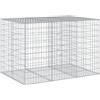 vidaXL Cesto Gabbione con Copertura 150x100x100 cm in Ferro Zincato, Muro di gabbione, Muro di Sostegno a gabbione, Recinzione di gabbione, gabbione