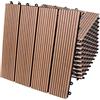 Deuba Casaria Set 11 Pezzi Piastrelle da Giardino 30x30cm 1m² in WPC Resistente Mattonelle ad Incastro per Pavimento Terrazza Balcone Esterno Sistema a Clic