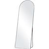 VEVOR Specchio ad Arco a Figura Intera 1650 x 558 mm Grande Specchio da Terra Appeso a Parete con Supporto Telaio in Lega di Alluminio, Specchio da Toeletta a Corpo Intero per Camera da Letto, Nero