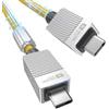 SAN ZANG MASTER Cavo da USB-C a USB-C da 240 W per trasferimento dati Thunderbolt 2 (0,5 m) 20 Gpbs, cavo display 4K Type-C compatibile con Thunderbolt 2 USB 3.2GEN 2 per dispositivi Type-C, giallo