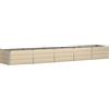 vidaXL Fioriera Avorio 400 x 80 x 45 cm Acciaio, Vaso Moderno e Robusto per Giardino e terrazzo, Elegante, per Interni ed Esterni, Decorativo, Ideale per Salotto e Patio