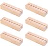 AiQInu Segnaposto Legno di Faggio, 6 Pezzi Supporto Segnaposto Matrimonio Stabile Supporto Numero Portafoto per Feste di Matrimonio Decorazione (6 Pezzi)