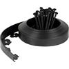 Velway Bordo Giardino Flessibile, Nero, 10m, Altezza 5cm | Bordura per Aiuola in Plastica Resistente, 40 Picchetti, , Ideale per Prato, Sentieri e Bordatura da Giardino