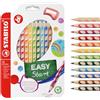 STABILO EASYcolors - Matita colorata Ergonomica - per Destrimani - Astuccio da 12 + temperino - Colori assortiti