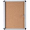 Bi-Office Bacheca Enclore Extra In Sughero, Bacheca Con Anta Battente Per Interni in Alluminio, Verticale 4 x A4, Beige (Natural), 490x664 cm