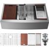 VEVOR Lavello da Cucina Lavello da Incasso, Lavello Sottopiano in Acciaio Inox 304 Vasca Singola con Tagliere Scolapiatti Filtro Uso Domestica 91x56x23 cm, Lavello da Cucina Incasso con Scolapiatti