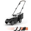 LiTHELi U20 - Tosaerba a batteria, 2 x 20 V, larghezza di taglio 38 cm, senza spazzole, fino a 300 m², cesto raccoglierba da 40 l, altezza di taglio 25-75 mm, con 2 batterie da 4,0 Ah