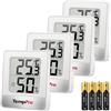TempPro TP49 4 Pezzi Mini Igrometro Termometro Digitale, Interno per Casa