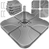 KESSER® Supporto per ombrellone Peso per ombrellone in 4 Parti Supporto per ombrellone per ombrellone a sbalzo Croce a Terra 60 Litri / 80 kg può Essere Riempito con Acqua o Sabbia