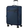 Samsonite Litebeam - Spinner M, Valigia Espandibile, Blu (Midnight Blue), Spinner 66 cm