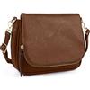 GLITZALL Borsa a Tracolla Da Donna Piccola,in Pelle PU Marrone Scuro