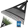 KOTARBAU® Rastrello per Foglie - Plastica - 43 cm - Nero - Rastrello Giardino - senza Manico - Rastrelli - per Foglie - Erba - Siepi Leggero - Resistente - Universale