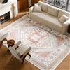VEVOR Tappeto Grande per Salotto 2743 x 3658 mm Grande Tappeto Lavabile, Morbido, Antiscivolo e Antistrappo, per Animali Domestici e Bambini, per Camera da Letto, Cameretta, Ufficio, Marrone Rosso