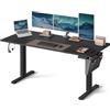 SONGMICS Scrivania Regolabile in Altezza Elettrica, 160 x 70 cm, Scrivania Elettrica, Tavolo con Memoria per 4 Altezze, Porta USB-C, Nero Inchiostro LSD136B01