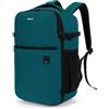 ECOHUB Zaino Ryanair 40x20x25, Zaino da Viaggio per Aereo per Laptop da 14 Pollici, Zaino Riciclato Resistente All'acqua Bagaglio a Mano per Scuola Lavoro e Trekking, 20L-Turchese