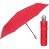 PERLETTI Ombrello Pieghevole Donna Antivento - Ombrellino Leggero Compatto Portatile da Borsa Viaggio - Apertura e Chiusura Automatica - Ombrello Mini Resistente - Diametro 98 cm (Geometrico Rosso)