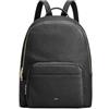 Kattee Zaino da donna in vera pelle, borsa da scuola alla moda, Nero