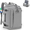 SPAHER Estensibile Zaino da Viaggio Aereo 40x30x15 British Airways 40x30x20 Ryanair Wizzair Bagaglio a Mano con Scomparto Scarpe Zaino Porta PC 15,6 Pollici con Porta di Ricarica USB