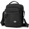 SPAHER Borsa a Tracolla Casual da Uomo, Borsello Messenger Commerciale, Borsa a Spalla Impermeabile in Nylon per IPad con Tracolla Regolabile, Nero